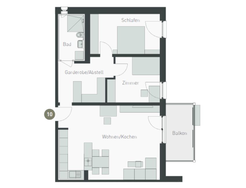 Grundriss Wohnung 10