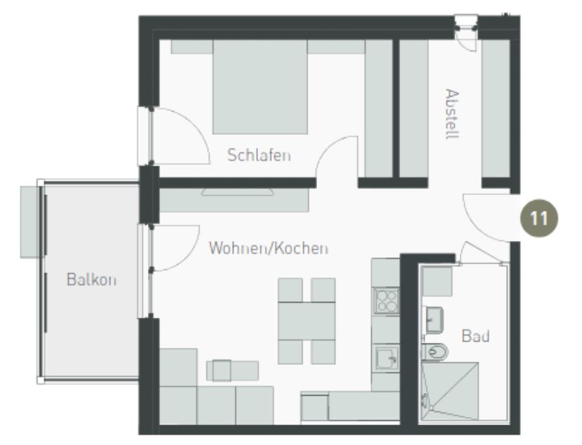 Grundriss Wohnung 11