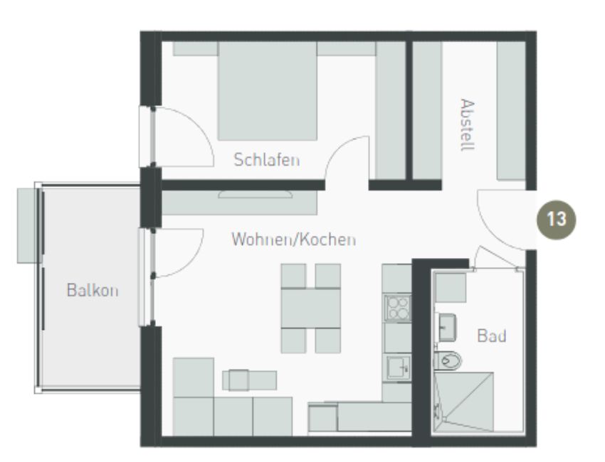 Grundriss Wohnung 13