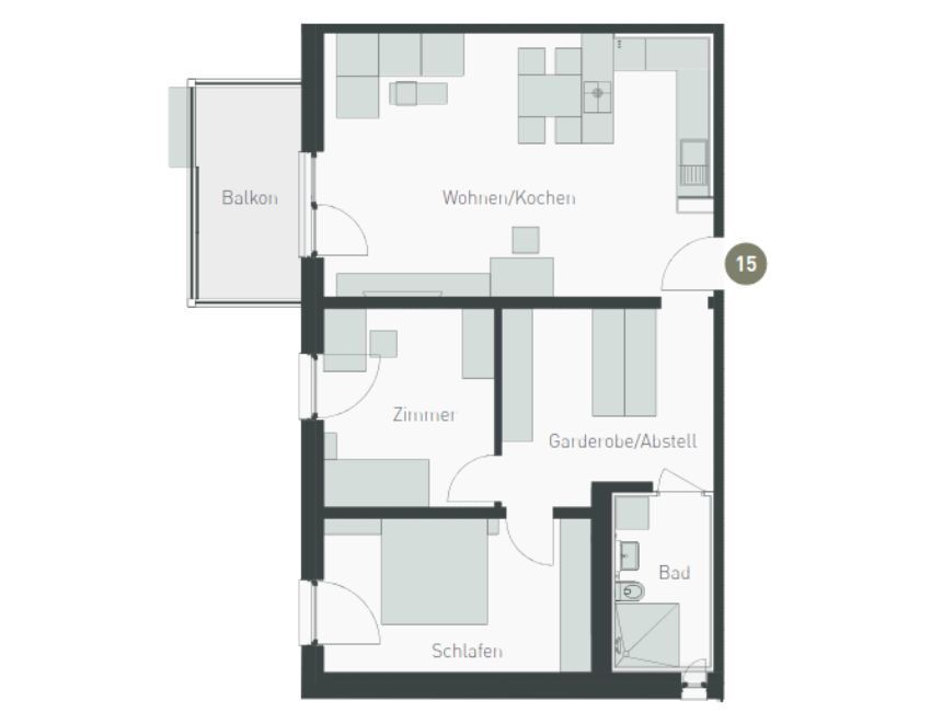 Grundriss Wohnung 15