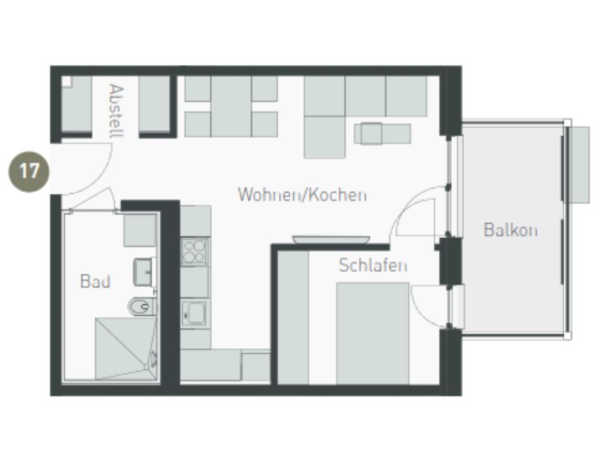 Grundriss Wohnung 17