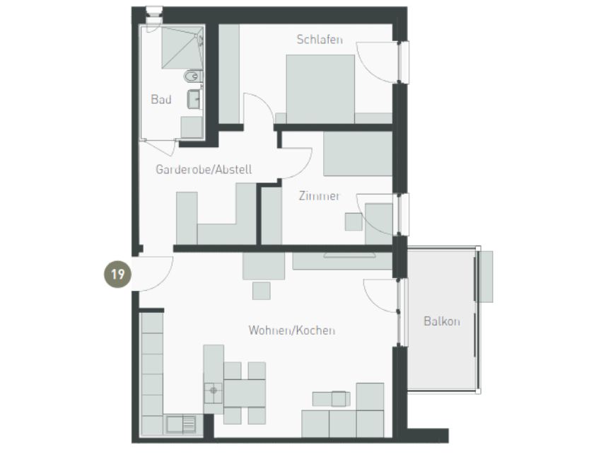 Grundriss Wohnung 19