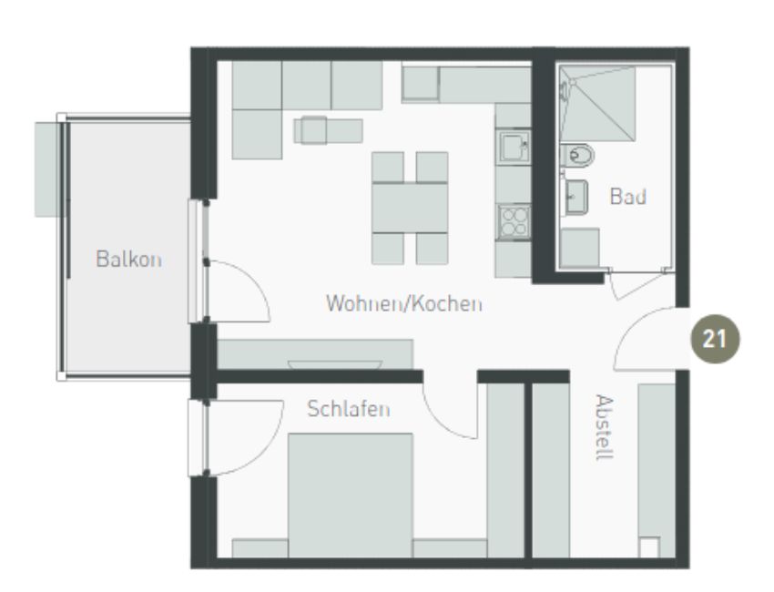 Grundriss Wohnung 21