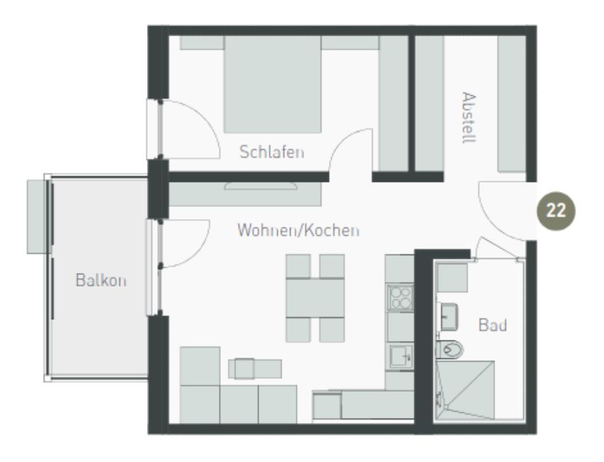 Grundriss Wohnung 22