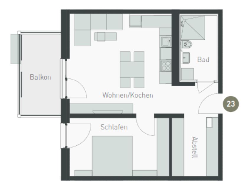 Grundriss Wohnung 23
