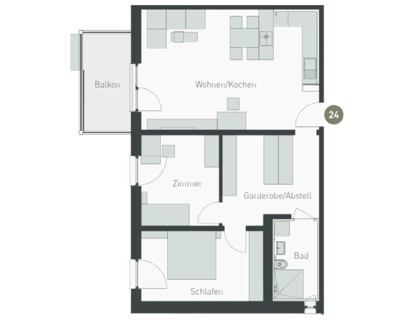 Grundriss Wohnung 24