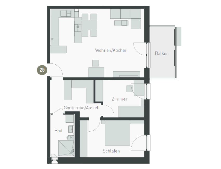 Grundriss Wohnung 25