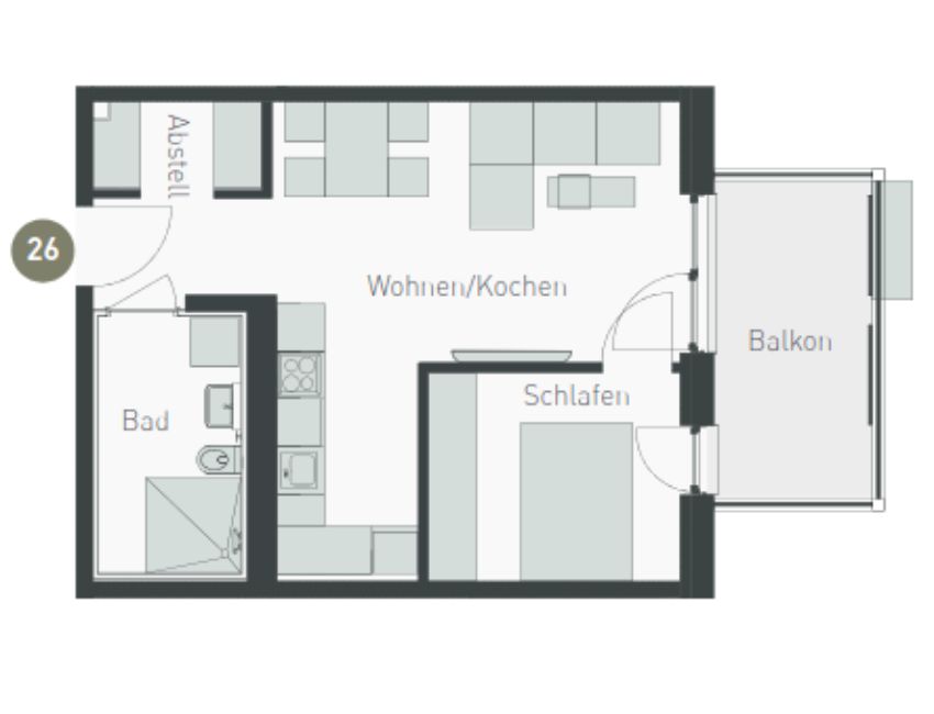 Grundriss Wohnung 26
