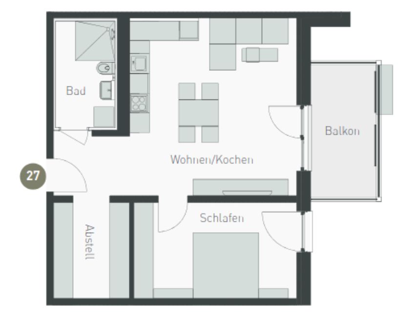 Grundriss Wohnung 27