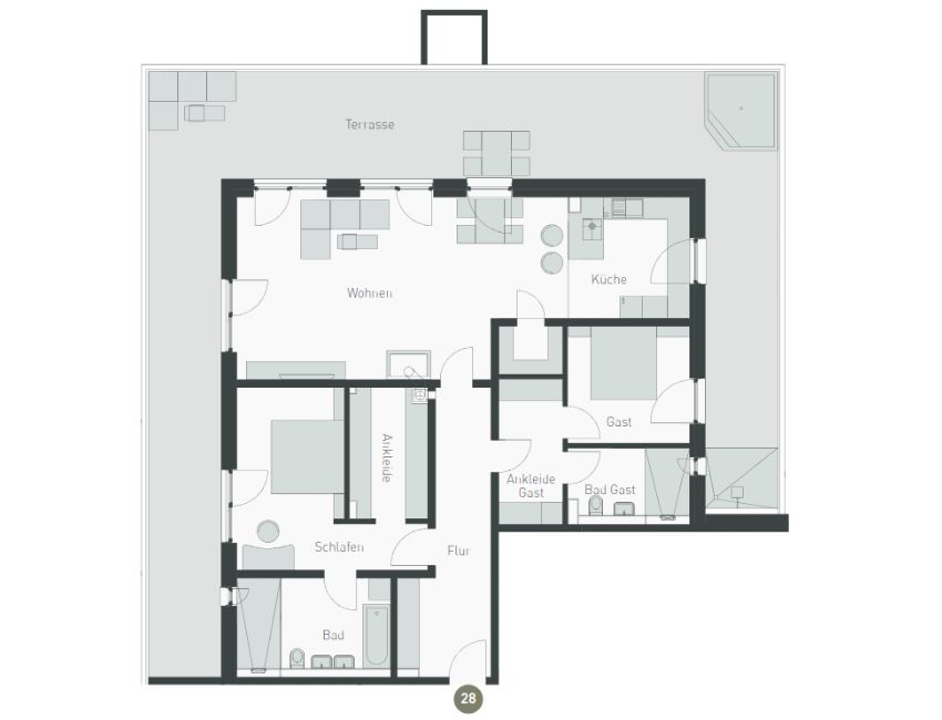 Grundriss Wohnung 28
