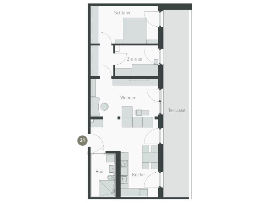Grundriss Wohnung 31