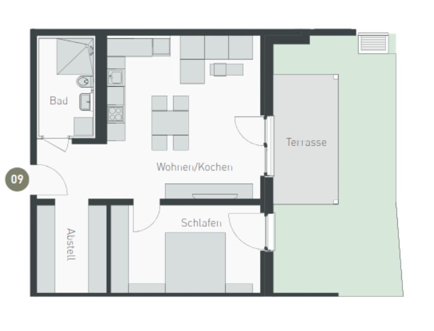 Grundriss Wohnung 9